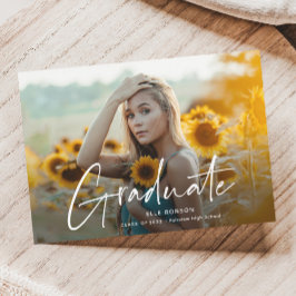 Moderne Script 2 Foto Afstuderen Aankondiging