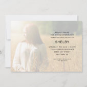 Moderne Script 2 Foto Horizontale Afstuderen Kaart (Achterkant)