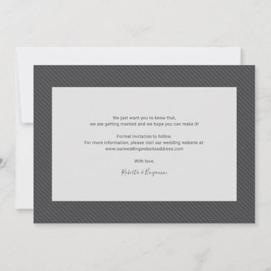 Moderne Script 2 Foto's Save The Date (Achterkant)