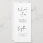 Moderne Script 3 Foto Afstudeer Uitnodiging (Achterkant)