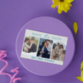 Moderne script 3 foto sjablonen save the date