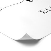 Moderne Script 4 Foto Collage Trouw Welkomstbord Poster (Hoek)