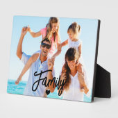 Moderne script aangepaste familiefoto fotoplaat (Zijkant)