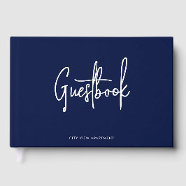 Moderne script aangepaste kleur minimalistisch gastenboek