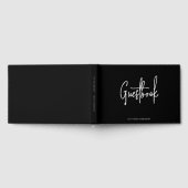 Moderne script aangepaste kleur minimalistisch gastenboek (Volledig)