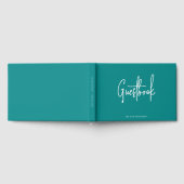 Moderne script aangepaste kleur minimalistisch gastenboek (Volledig)