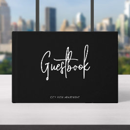 Moderne script aangepaste kleur minimalistisch gastenboek