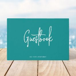 Moderne script aangepaste kleur minimalistisch gastenboek