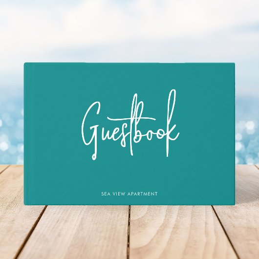 Moderne script aangepaste kleur minimalistisch gastenboek