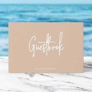 Moderne script aangepaste kleur minimalistisch gastenboek