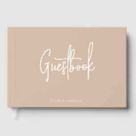 Moderne script aangepaste kleur minimalistisch gastenboek