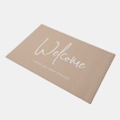 Moderne script aangepaste kleur minimalistische we deurmat (Schuin)