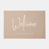 Moderne script aangepaste kleur minimalistische we deurmat (Voorkant)