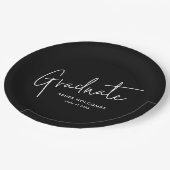 Moderne Script Afgestudeerd Eenvoudig Afstuderen Papieren Bordje (Gekanteld)