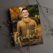 Moderne Script Afgestudeerd Eenvoudig Foto Afstude