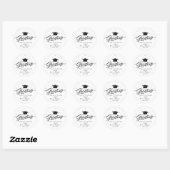 Moderne Script Afstudeer Bedankt Sticker (Vel)