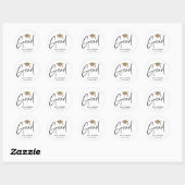 Moderne Script Afstudeer sticker (Vel)