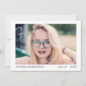 Moderne Script afstudeeraankondiging  Kaart (Voorkant)