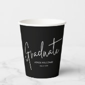 Moderne Script Afstudeerders Eenvoudige Afstuderen Papieren Bekers (Voorkant)