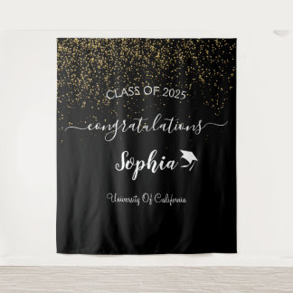 Moderne Script Afstudeerfeest Achtergrond | Afgest Wandkleed