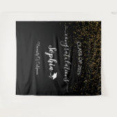Moderne Script Afstudeerfeest Achtergrond | Geslaa Wandkleed (Voorkant (horizontaal))