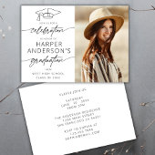 Moderne Script Afstudeerfeest Feest Foto  Kaart