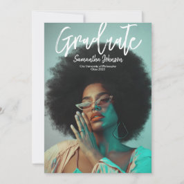 Moderne Script Afstudeerfoto Aankondiging