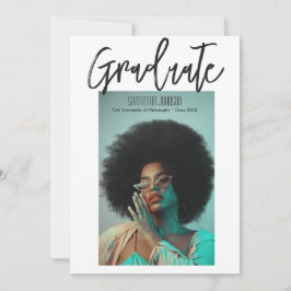 Moderne Script Afstudeerfoto Aankondiging