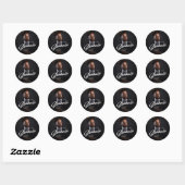 Moderne Script Afstudeerfoto Afstuderen Ronde Sticker (Vel)