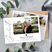 Moderne script afstudeerfoto collage afstuderen kaart