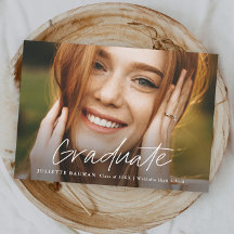 Moderne Script Afstudeerfoto Eenvoudige Afstudeerf