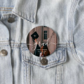 Moderne Script Afstudeerfoto Knop Ronde Button 7,6 Cm (In situ)