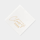 Moderne Script Afstudeerklas Folie Servetten (Rechts)