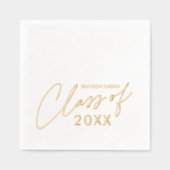 Moderne Script Afstudeerklas Folie Servetten (Voorkant)