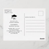 Moderne Script Afstuderen Photo Arch Afstudeerfees Folie Uitnodiging Briefkaart (Achterkant)