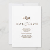 Moderne Script Arch Celestial Moon 3 Foto Elegant Save The Date (Achterkant)