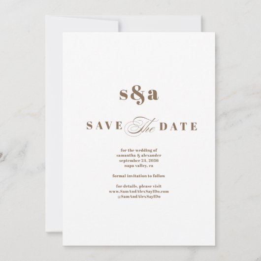 Moderne Script Arch Celestial Moon 3 Foto Elegant Save The Date (Achterkant)