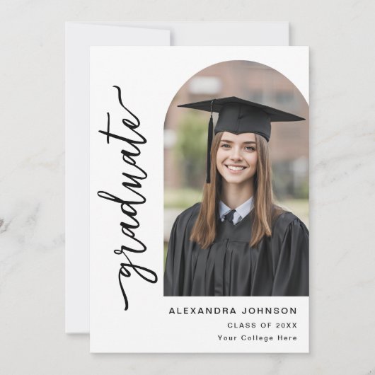 Moderne Script Arch-foto Aankondiging (Voorkant)