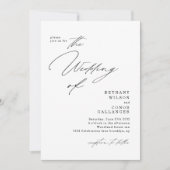 Moderne Script Arch Foto QR Code Wedding Kaart (Voorkant)
