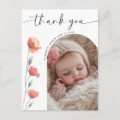 Moderne Script Arch Frame Bloemig Briefkaart (Voorkant)