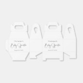 Moderne Script Baby Sprinkle Favoriet Boxes Bedankdoosjes (Uitgevouwen)