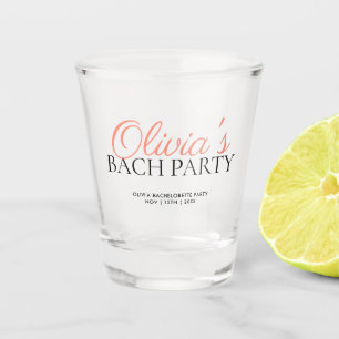 Moderne Script Bachelorette Feest Shot Glas