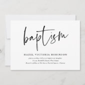 Moderne Script Baptism & Christening Kaart (Voorkant)