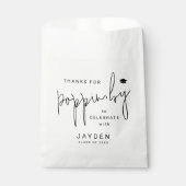 Moderne Script Bedankt voor Popping door Afstudere Bedankzakje (Voorkant)