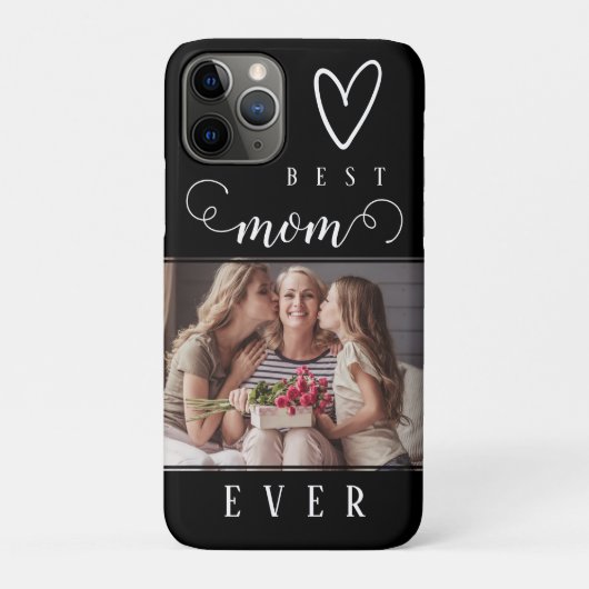 Moderne Script Beste Moeder Ooit Foto Case-Mate iPhone Case (Achterkant)
