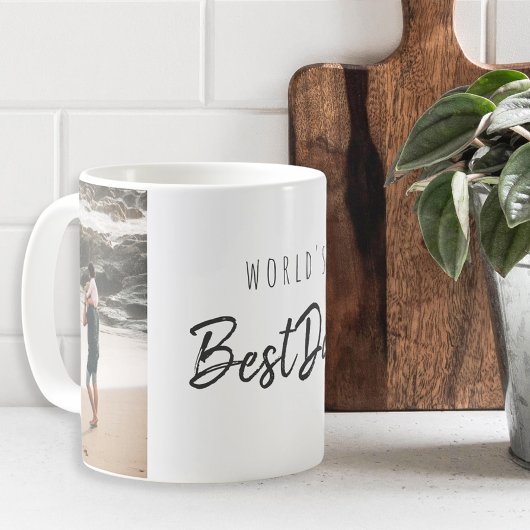 Moderne script Beste Vader Vaderdag Cadeau Foto Koffiemok