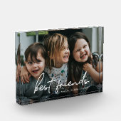 Moderne script Beste Vrienden Persoonlijke Vriends Fotoblokken (Links)