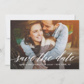 Moderne Script Bewerkbare Kleur Save The Date Kaar Bedankkaart (Voorkant)