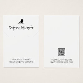 Moderne Script Bird Logo. Juwelienkaart Visitekaartje