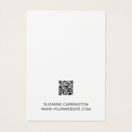 Moderne Script Bird Logo. Juwelienkaart Visitekaartje (Achterkant)